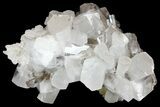 Columnar Calcite Crystal Cluster on Quartz - China #163999-1